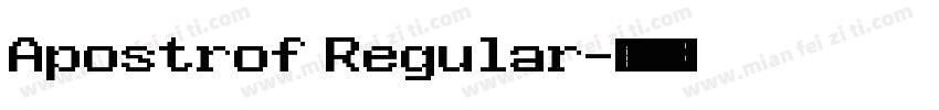 Apostrof Regular字体转换